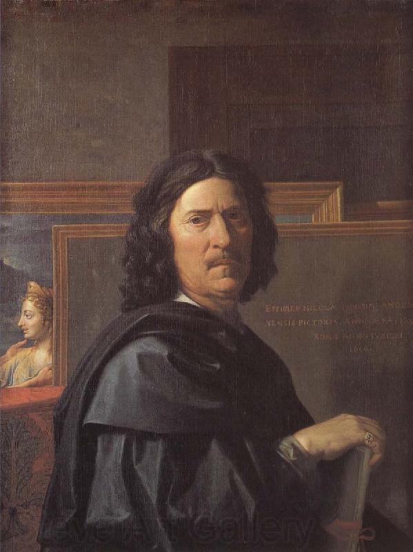 Nicolas Poussin Self-Portrait Norge oil painting art